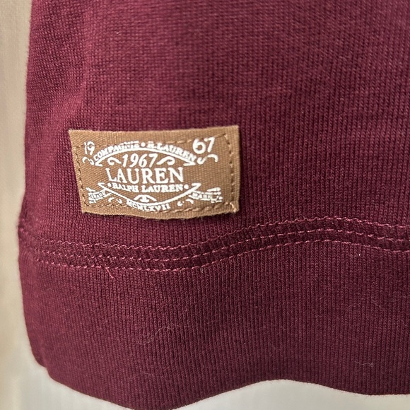 Lauren Ralph Lauren Long Sleeve w/Left Shoulder Zipper& Faux Suede Elbow Patches - Picture 5 of 5